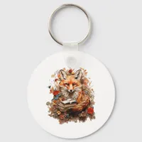 Cottagecore Aesthetic  With Book Cute Goblincore Keychain