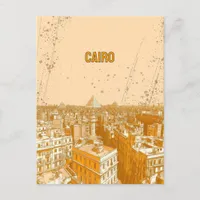 Cairo Skyline with the Pyramids Postcard