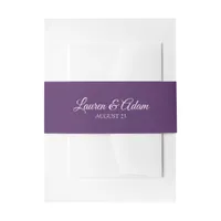 Wedding Invitation Belly Bands (Plum / Purple) Invitation Belly Band