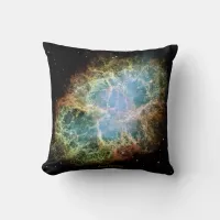 Crab Nebula Galaxy Sky Abstract Throw Pillow