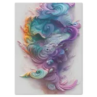 Wavy Rainbow Pastels AI Art Tissue Paper