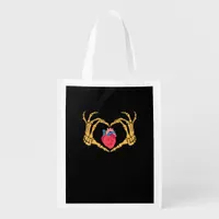 Skeleton Hand Heart Anatomy Cardiac Cvicu Nurse Grocery Bag
