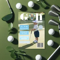 Golf Magazine Cover Photo Boy Birthday Party Invitation