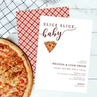 Slice Slice Baby Couples Pizza Baby Shower Invitat Invitation