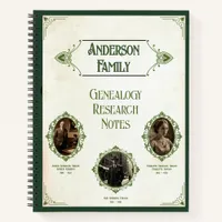 Vintage style Photo Genealogy Research  Notebook