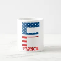 4th Of July Monogram Personalized Coffee Mug