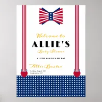 Red White Blue 4th July Baby Shower Welcome Sign