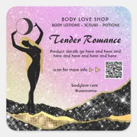 *~* RAINBOW Goddess Intention Spell AP24 Violet Square Sticker