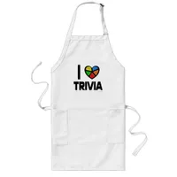 I Love Trivia Fun Party Games Design Long Apron