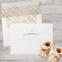 Neutral Beige Striped Envelope Liner
