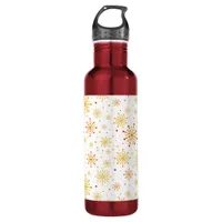 Retro Atomic Mid-Century Modern Pattern Stainless Steel Water Bottle