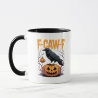 F-Caw-F Classic Halloween Raven Pumpkin Tee - Spoo Mug
