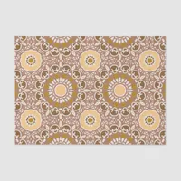Earthtone Ethnic Bohemian Kaleidoscopic Pattern Tissue Paper
