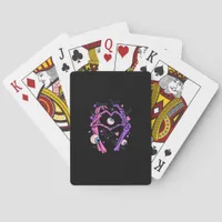 Heart Skeleton Hands - Halloween Pastel Goth Eyeba Poker Cards