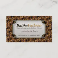 Bali Batika Fashion Modern Pattern Business Cards