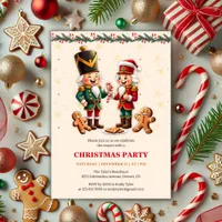 Modern Gingerbread Nutcracker Christmas Party Invitation