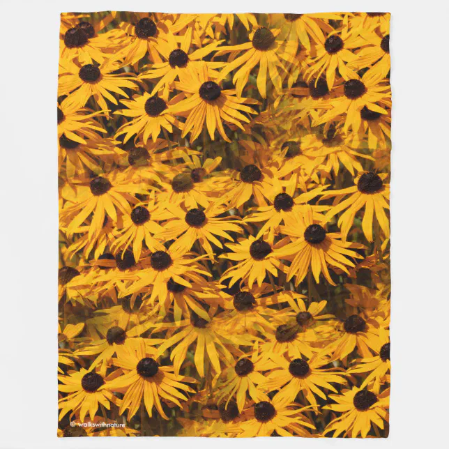 Rudbeckia Fulgida / Orange Coneflower Fleece Blanket