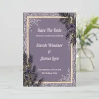 A Love in Bloom Lavender Wedding Invitation