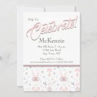 Cute Bunny Baby Shower Invitations