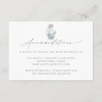 Modern Elegant Nautical Seashell Script Wedding Enclosure Card