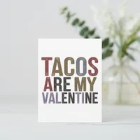 Tacos are My Valentine Postcard