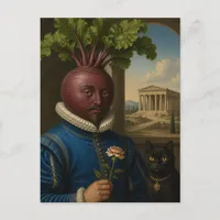 Mr Beet and His Cat Postcard