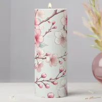 Cherry Blossom Pillar Candle