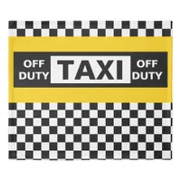 New York Yellow Taxi Cab Checkerboard Off Duty Fun Duvet Cover