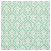 Damask Mint Green Vintage Pattern Fabric