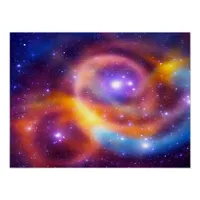 Galaxy Array of Stars and Gases Poster