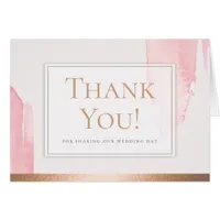 Thank You - Modern Blush Pink Watercolor