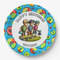 Personalized Disc Golf Boy's Birthday   Paper Plates