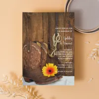 Cowboy Boots, Daisy and Horse Bit Country Western Wedding Stationery Collection