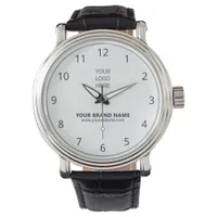 Sleek Modern Minimalist Logo Branded Promotional Watch