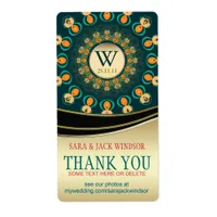 Geo Gems Monogram Thank You Sticker Labels