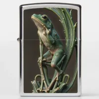 Froggy Zippo Brushed Chrome Pocket Lighter