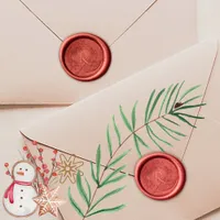 Christmas Snowflakes Stars Monogram Wax Seal Stamp