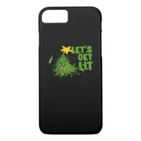 Let's Get Lit Tipsy Christmas Tree Funny Essential iPhone 8/7 Case