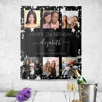 Birthday black white best friends photo stars tapestry