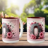 Valentine Day 3D A to Z Alphabet Coffee Mug