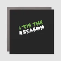 Retro Tis The Season Christmas Car Magnet