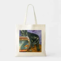 Black Cats | Colorful Feline Watercolor Tote Bag