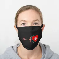 Medical Professional Healthcare First Responder Black Cotton Face Mask