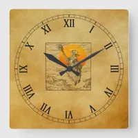 Vintage Halloween Witch Acrylic Wall Clock