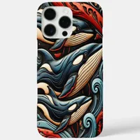 Waves of Wonder: Whales in Motion iPhone 16 Pro Max Case