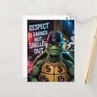 Turtle Respect is Not Shelled Out Postcard