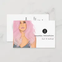 Chic Pink Beauty Fashion Business Card