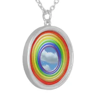 Necklace - Rainbow Rings and Sky