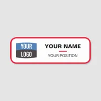 Custom Employee Tag Logo and Name Magnetic Or Safe