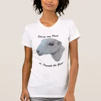 Promote the Goat - LaMancha Goat Portrait T-Shirt